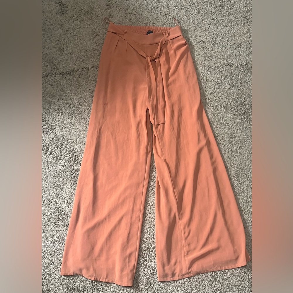 Miss Avenue Coral Wide-Leg Pants